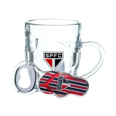 Caneca De Vidro Com Abridor São Paulo 310ml