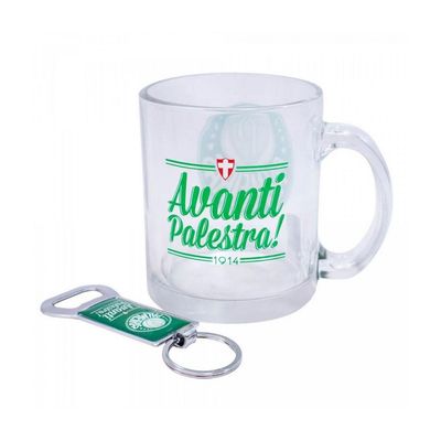 Caneca de Vidro 350Ml Com Abridor de Garrafas Palmeiras
