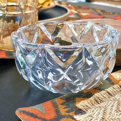 Kit 10 Cinzeiros de Cristal de Chumbo Bonitos para Hotéis Restaurantes Bowls Diamond Lyor