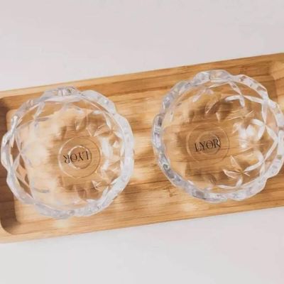 Kit 10 Cinzeiros de Cristal de Chumbo Bonitos para Hotéis Restaurantes Bowls Diamond Lyor