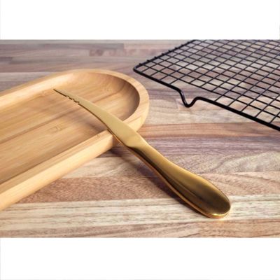 Faca para Camarao Limpar Cortar Frutos Mar Aço Inox Dourado