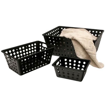Kit 6 Caixas Organizadoras 18x14x8cm Com Alça Cesto Plástico Coza Organizador