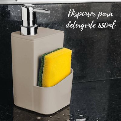 Utensílios De Cozinha Lixeira Trium 2,5L Porta Detergente Ou Bege