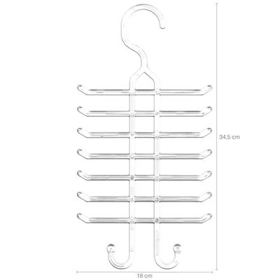 Kit 2 Cabides para Gravatas Cintos Suporte Organizador de Closets Armários Cristal