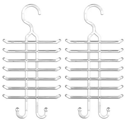 Kit 2 Cabides para Gravatas Cintos Suporte Organizador de Closets Armários Cristal