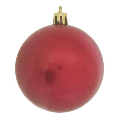 Bola De Natal Vermelha Kit Misto 7cm - 12 Unidades