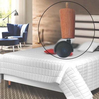 1 Pé Para Cama Box Casal Rodizio Para Moveis Box Solteiro