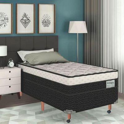 Conjunto 4 Pés para Cama Box Casal com Rodizio para Moveis Box Solteiro 13cm Dimader Mel