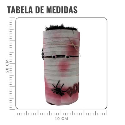 Tubo De Múmia Para Decoração Halloween - 1 Unidade