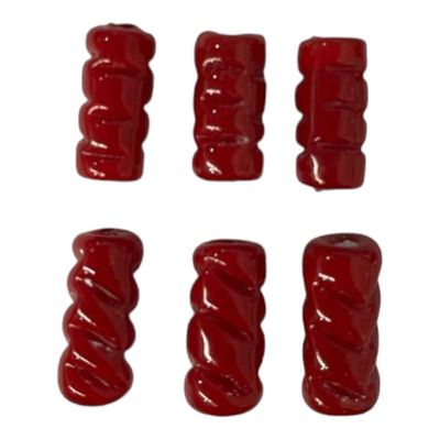 Kit com 10 Firmas Frisadas 22mm Murano Guias - Selecione a Cor Vermelha