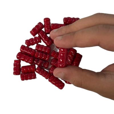 Kit com 10 Firmas Frisadas 22mm Murano Guias - Selecione a Cor Vermelha