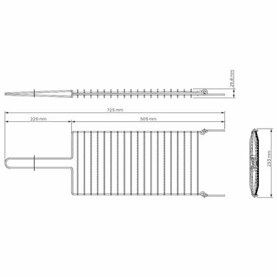 Grelha para Churrasqueira Churrasco Tramontina em Aço Inox 42x23cm