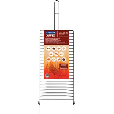 Grelha para Churrasqueira Churrasco Tramontina em Aço Inox 42x23cm
