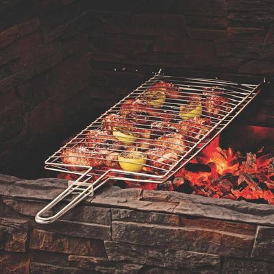 Grelha para Churrasqueira Churrasco Tramontina em Aço Inox 42x23cm