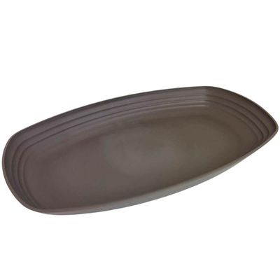 12 Travessas Bambu Plástico Sortidas 29x18x3cm Lines Lyor Petisqueiras Retangulares Frios