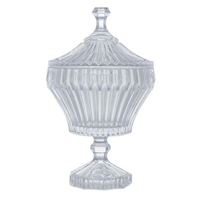 Potiche de Cristal com Pé Bomboniere 11,5x20cm Lyor Renaissance Baleiro
