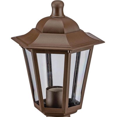Poste Balizador para Jardim Colonial Marrom 18x44cm Dital Luminária de Chão Linha Grega