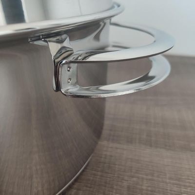 Panela de Fundo Triplo Caçarola Inox 7,1L Rasa com Tampa 28cm Tramontina Solar Inox