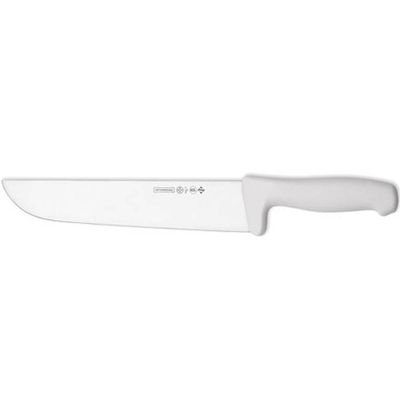 Faca Mundial para Açougueiro de Carne 10' Masterline em Aço Inox Cabo Plástico Branco
