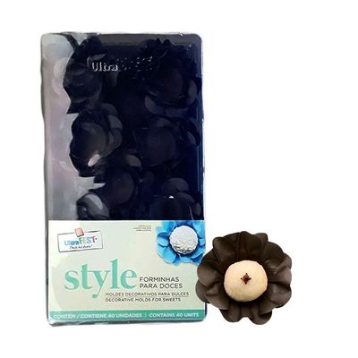 Forminha Para Doces Finos Preta Style - 40 Un