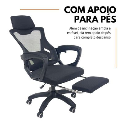 Cadeira De Escritório Presidente Executiva Oficial Supreme Preto
