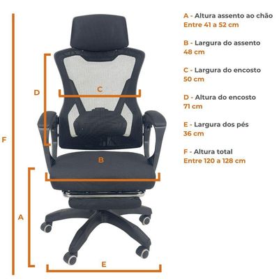Cadeira De Escritório Presidente Executiva Oficial Supreme Preto