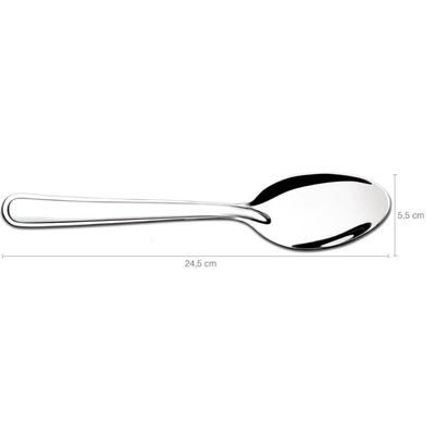 Kit 3 Colheres Grandes de Inox para Servir Arroz Molhos para Hotéis Restaurantes Taumer