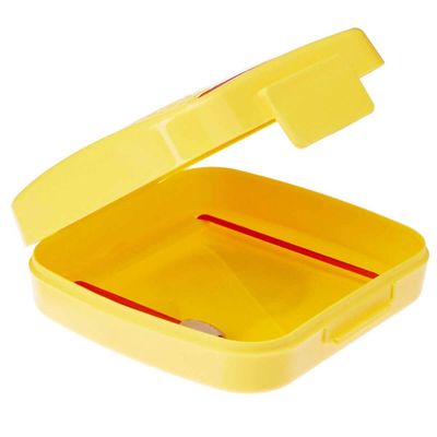 Porta Cotonetes Portátil Para Viagem Acessórios com Elástico Interno Amarelo Crippa
