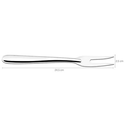 Kit 2 Garfos Trinchante Para Churrasco 24cm Grande de Cortar Carne Cozinha Inox Taumer