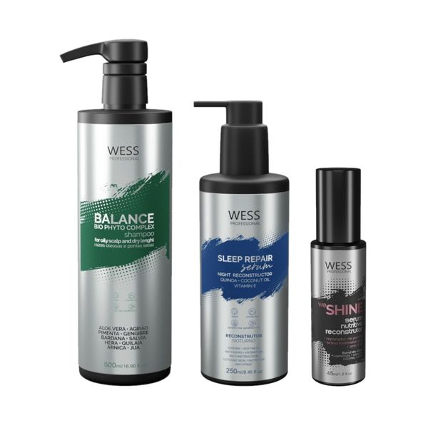 Kit Wess Balance SH 500ml + Sleep 250ml + We Shine 45ml