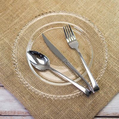 Conjunto 4 Pratos Rasos de Jantar em Cristal Wolff Pearl 28cm Transparente com Borda