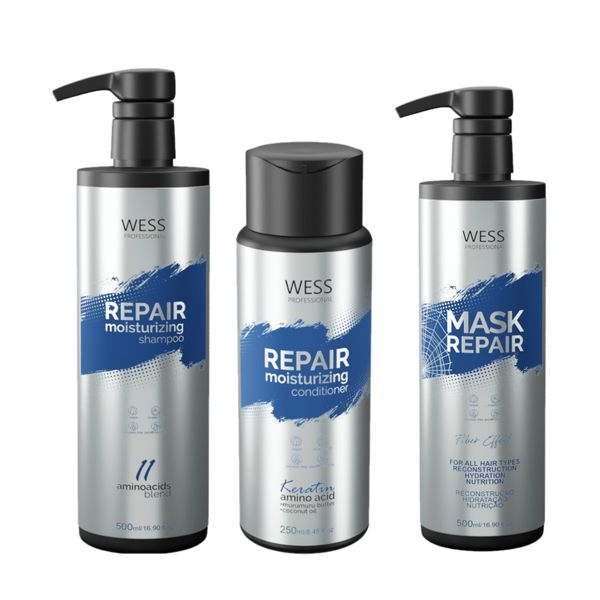 Kit Wess Repair SH 500ml + Cond 250ml + Mask 500ml