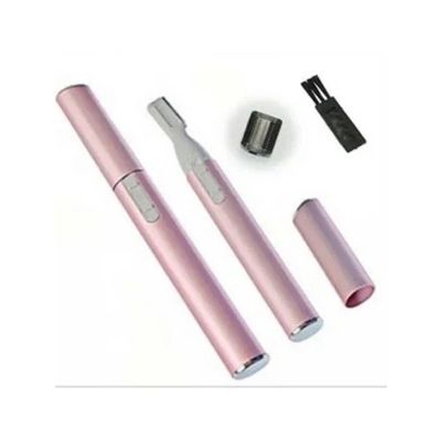 Depilador Aparador De Pelos Nariz Sobrancelhas E Orelha Mulher Facial Caneta Rosa