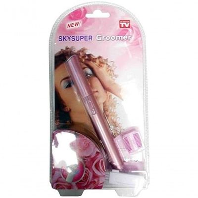 Depilador Aparador De Pelos Nariz Sobrancelhas E Orelha Mulher Facial Caneta Rosa