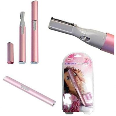 Depilador Aparador De Pelos Nariz Sobrancelhas E Orelha Mulher Facial Caneta Rosa