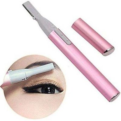 Depilador Aparador De Pelos Nariz Sobrancelhas E Orelha Mulher Facial Caneta Rosa