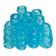 Kit com 10 Firmas Frisadas 22mm Murano Guias - Selecione a Cor Azul Claro