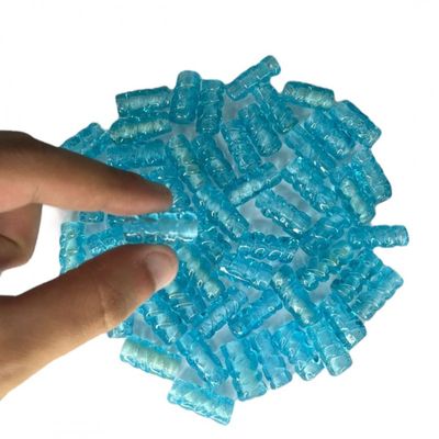 Kit com 10 Firmas Frisadas 22mm Murano Guias - Selecione a Cor Azul Claro