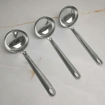 Conjunto 3 Concha de Inox para Sopa Feijão ou Molho Utensílio Cozinha Taumer