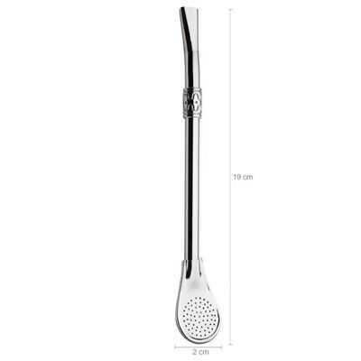 Bomba de Chimarrão Com Anel Superior 19cm Bojo Pera Ferro Taumer TerereS