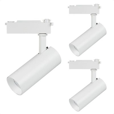 Kit 3 Spot Longo Led Mr16 Para Trilho Eletrificado Branco 6500k Frio