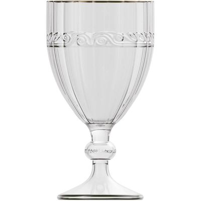 Taça Cristal 330ml Fio de Ouro Imperial Lyor Avulsa Servir Sucos Água Drinks Mesa Posta