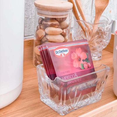 Kit 12 Porta Sachês de Vidro Dublin Chá Açúcar Café Maionese Ketchup Lyor 8x5,5cm