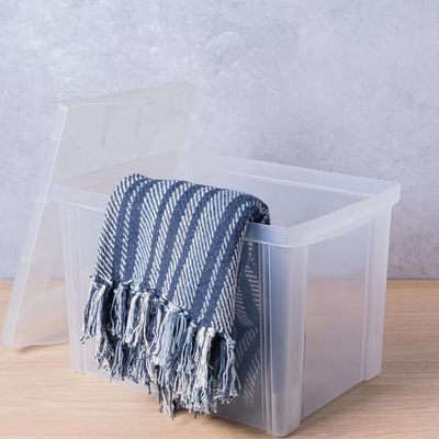 Kit 4 Caixas Organizadoras Plásticas 30L com Trava Ordene Incolor Multiuso