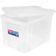 3 Caixas Organizadoras Ordene com Tampa Click 30L 42,5x30,5cm Incolor