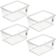 Kit 4 Caixas Organizadoras 15L de Plástico com Tampa My Closet Ordene Multiuso Retangulares Transparente
