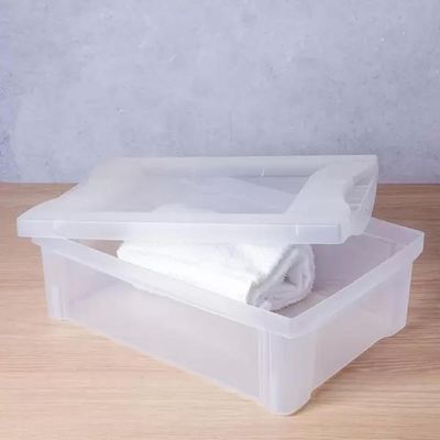 Caixa Organizadora Plástica Transparente 13,5L Ordene com Tampa Radical Color Média Organize
