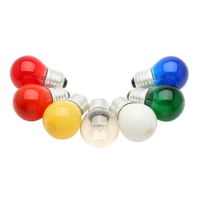 Lampada Bolinha Sortida 07Wx127V E-27 c/25pcs