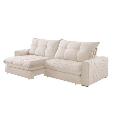Sofá Firenze Linho 02 Módulos De 120cm B25cm Meu Sofá Online A302 Linho Branco