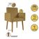 Kit 2 Poltronas Decorativa Sala Nina Com Puff Balaqui Decor Capuccino